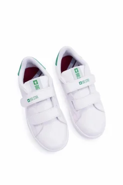 Hot Dziecięce Trampki Na Rzepy Big Star DD374029 Białe Damskie Chłopięce|Dziewczęce