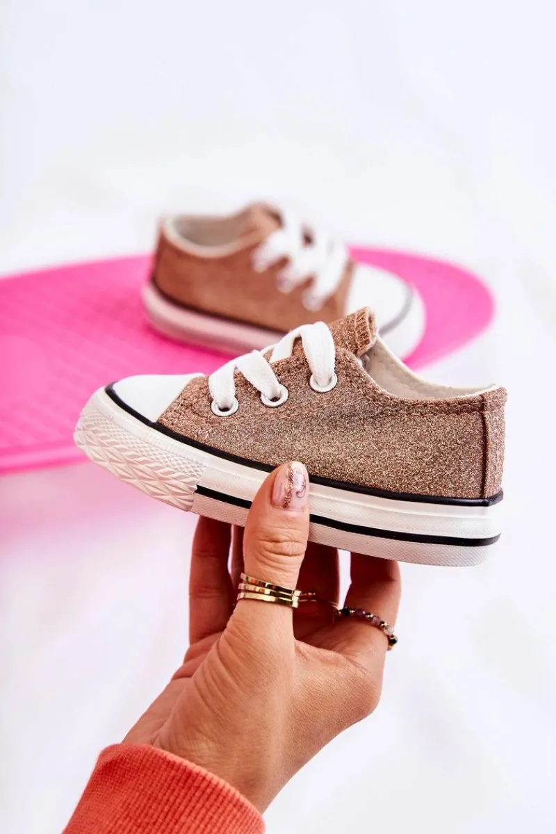 Dziewczęce|Back To School>Boto Dziecięce Trampki Wiązane Różowe Złoto Wella Różowy