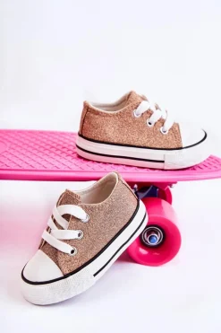 Dziewczęce|Back To School>Boto Dziecięce Trampki Wiązane Różowe Złoto Wella Różowy