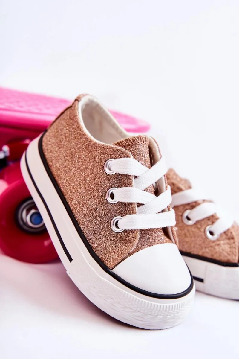 Dziewczęce|Back To School>Boto Dziecięce Trampki Wiązane Różowe Złoto Wella Różowy