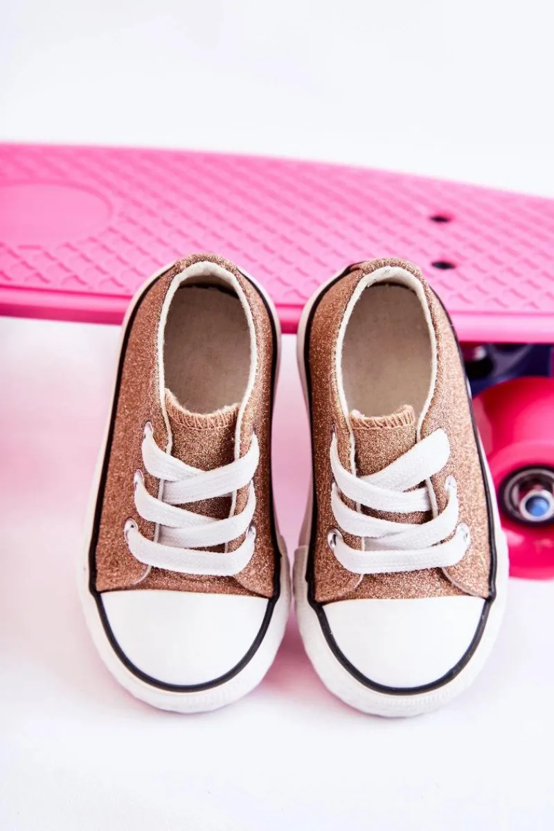 Dziewczęce|Back To School>Boto Dziecięce Trampki Wiązane Różowe Złoto Wella Różowy