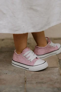 Hot Dziecięce Trampki Wiązane Różowe Wella Dzieci Dziewczęce