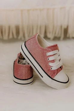 Hot Dziecięce Trampki Wiązane Różowe Wella Dzieci Dziewczęce