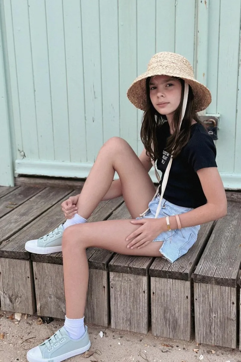 Discount Big Star Shoes Dziecięce Trampki Wsuwane Big Star LL374010 Zielone