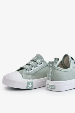 Discount Big Star Shoes Dziecięce Trampki Wsuwane Big Star LL374010 Zielone