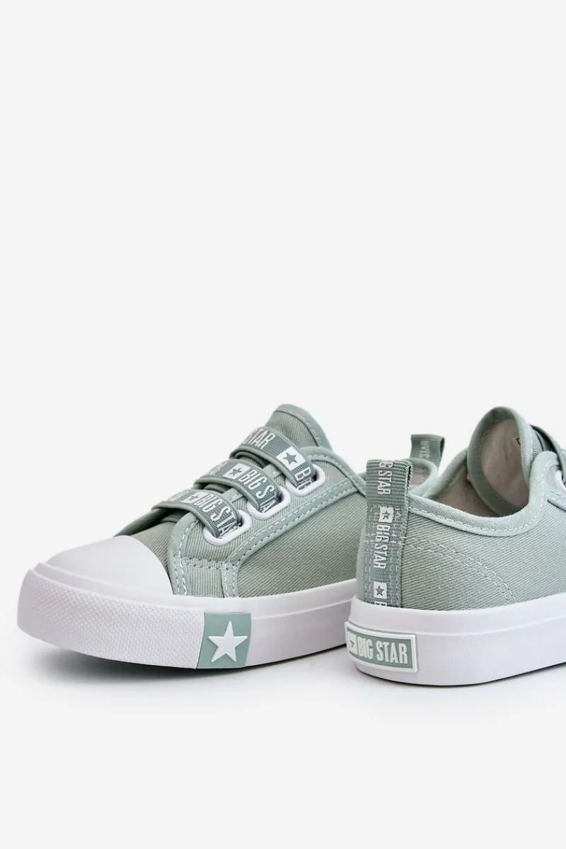 Discount Big Star Shoes Dziecięce Trampki Wsuwane Big Star LL374010 Zielone