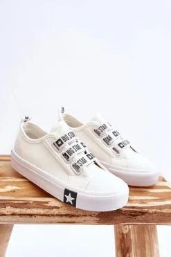 Online Big Star Shoes Dziecięce Trampki Wsuwane Big Star LL374007 Białe