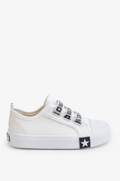 Online Big Star Shoes Dziecięce Trampki Wsuwane Big Star LL374007 Białe