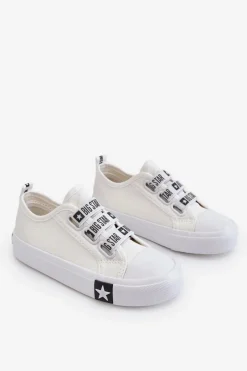 Online Big Star Shoes Dziecięce Trampki Wsuwane Big Star LL374007 Białe
