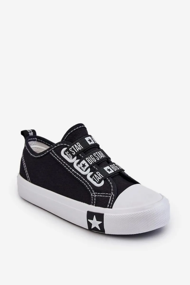 Best Dziecięce Trampki Wsuwane Big Star LL374006 Czarne Dzieci Chłopięce|Dziewczęce