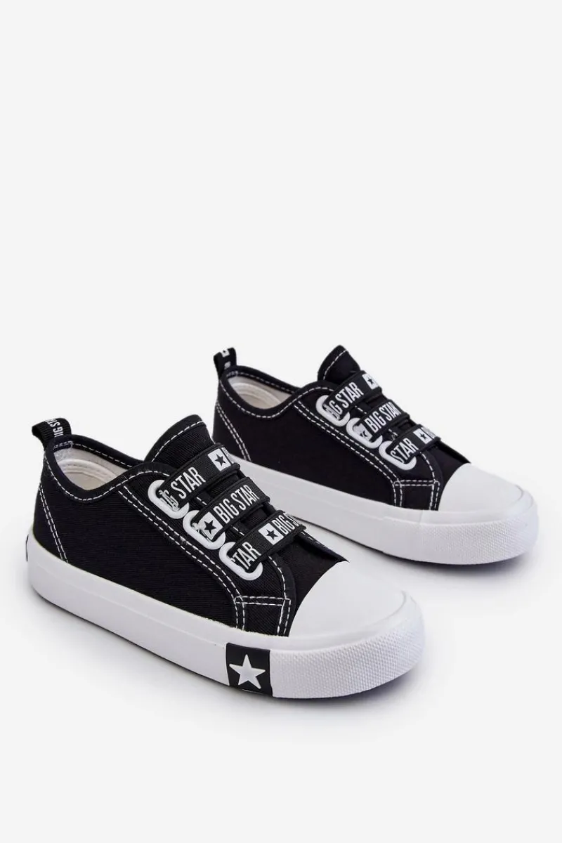 Best Dziecięce Trampki Wsuwane Big Star LL374006 Czarne Dzieci Chłopięce|Dziewczęce