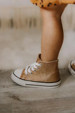 Best Boto Dziecięce Trampki Wysokie Różowe Złoto Catrina Różowy