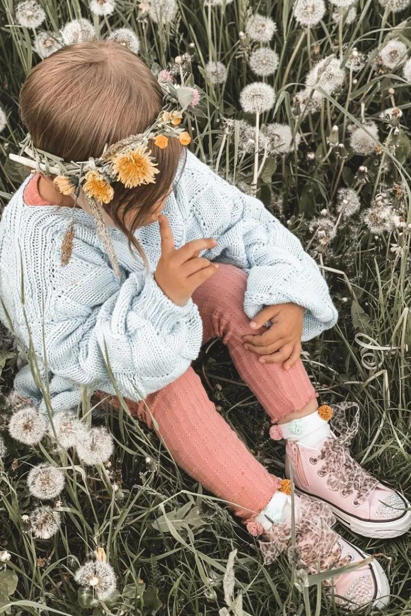 Dziewczęce>Boto Dziecięce Trampki Z Cyrkoniami Różowe Smile