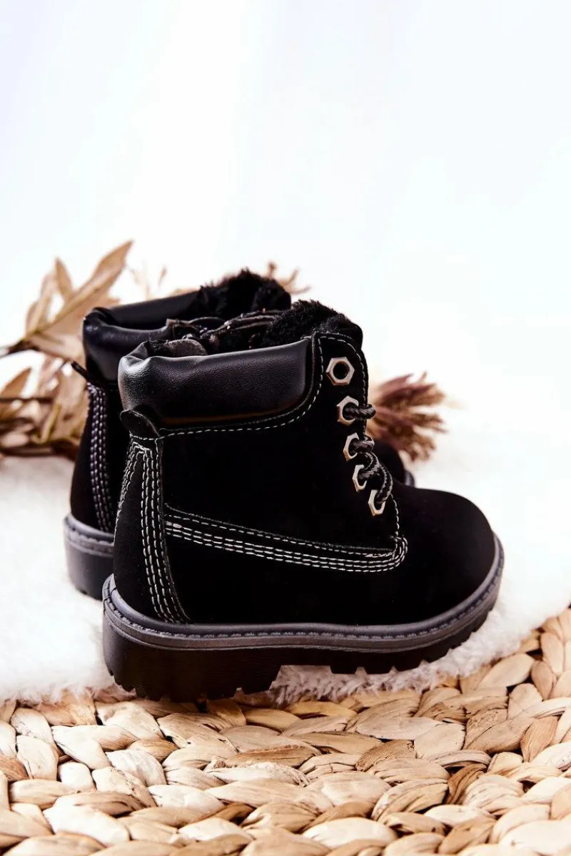 Chłopięce|Dziewczęce>Boto Dziecięce Trapery Botki Czarne Milos Czarny