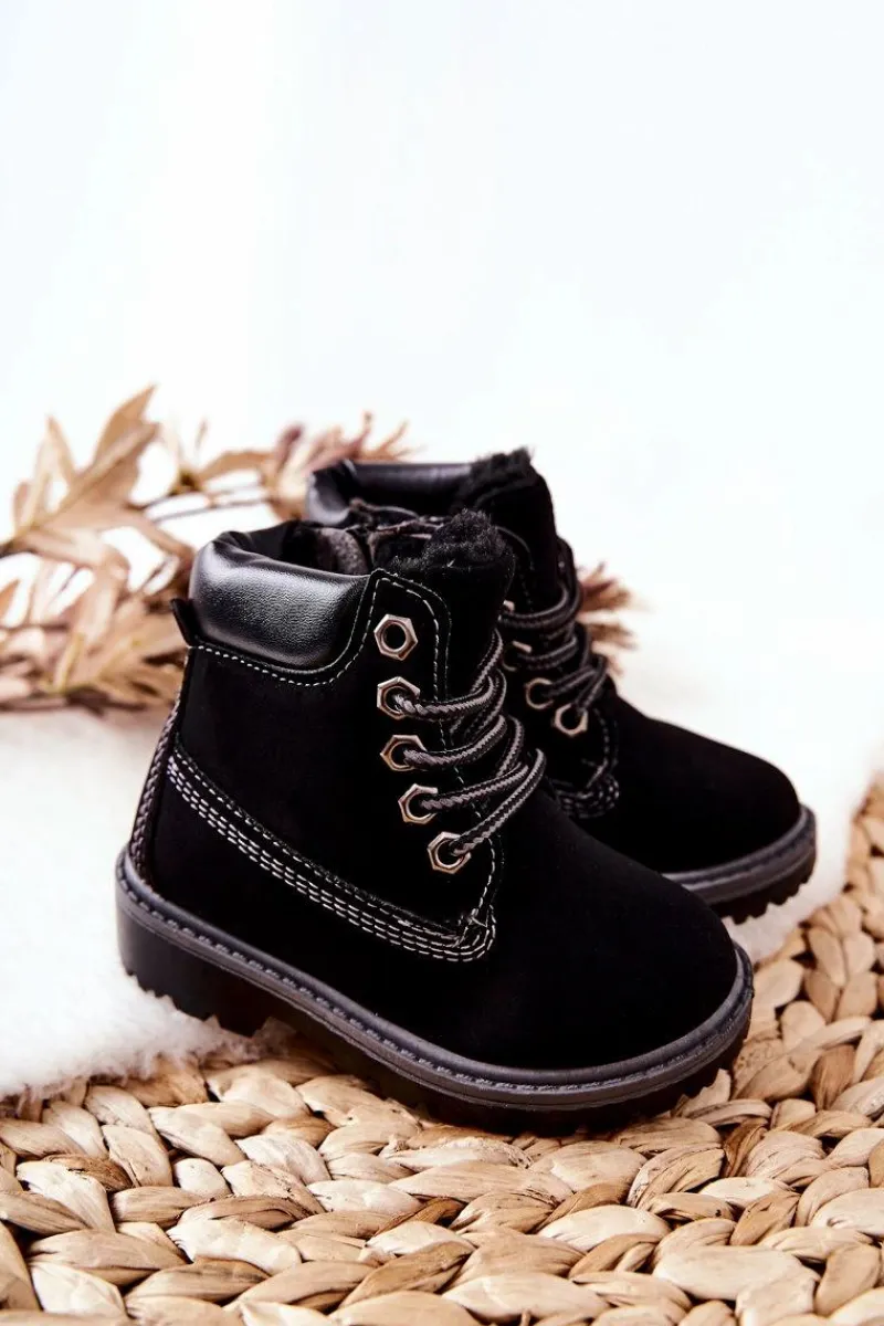 Chłopięce|Dziewczęce>Boto Dziecięce Trapery Botki Czarne Milos Czarny