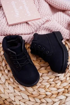 Boto Dziecięce Trapery Botki Czarne Dexter