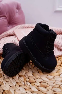 Boto Dziecięce Trapery Botki Czarne Dexter