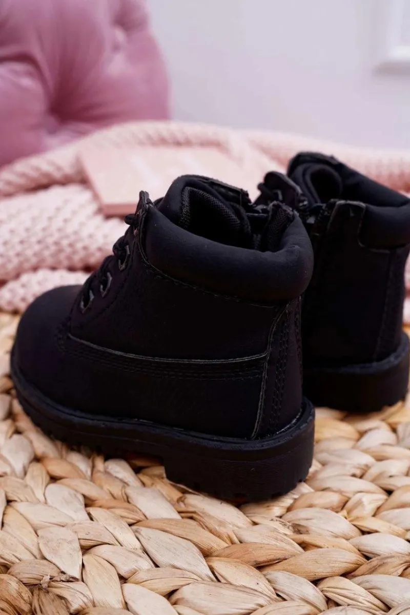 Boto Dziecięce Trapery Botki Czarne Dexter