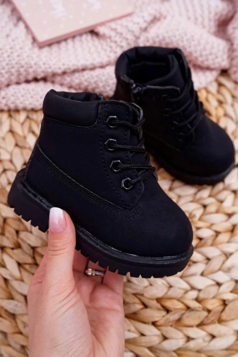 Boto Dziecięce Trapery Botki Czarne Dexter