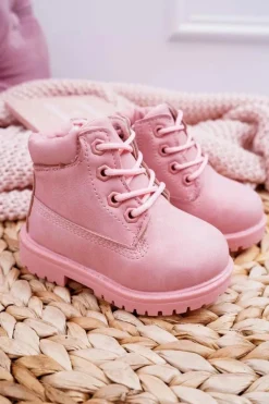 Boto Dziecięce Trapery Botki Pudrowy Róż Dexter