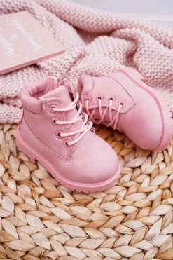 Boto Dziecięce Trapery Botki Pudrowy Róż Dexter