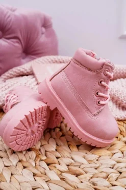 Boto Dziecięce Trapery Botki Pudrowy Róż Dexter