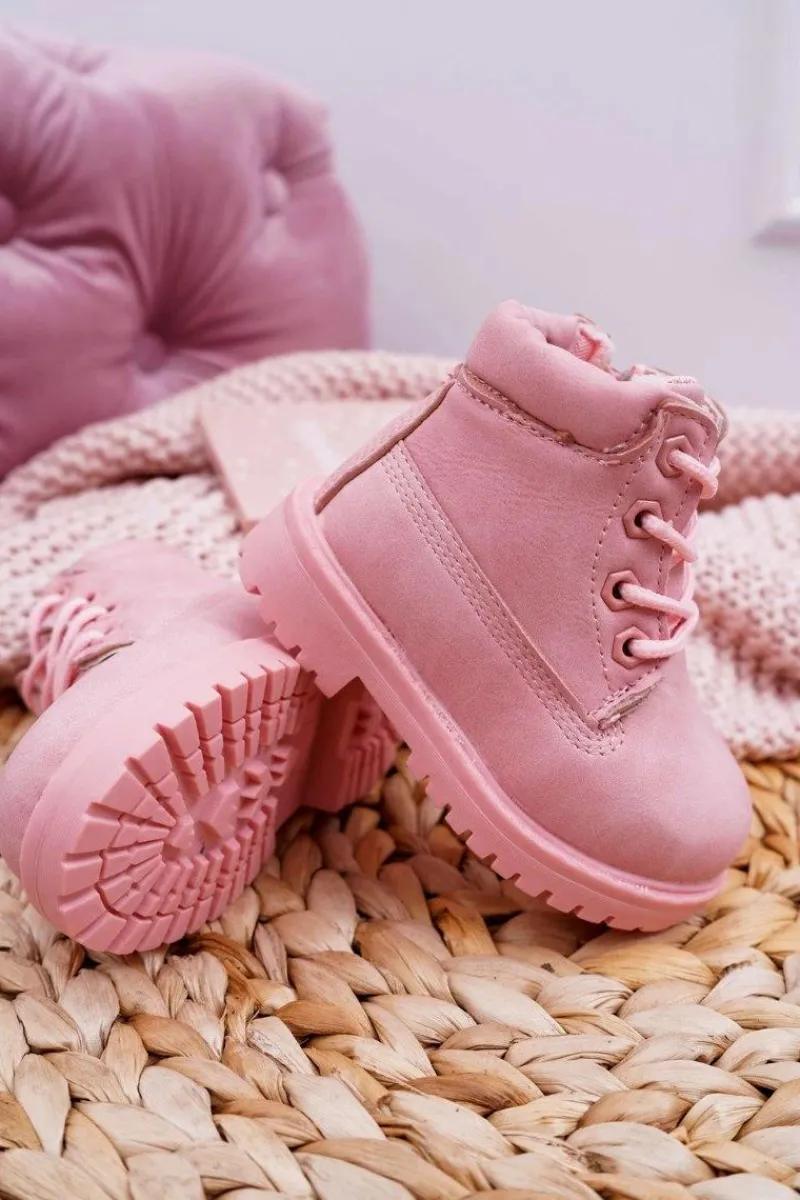 Boto Dziecięce Trapery Botki Pudrowy Róż Dexter