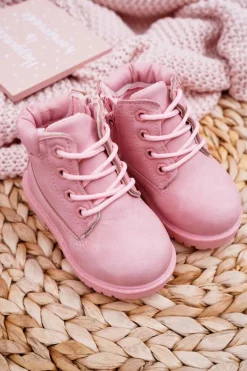 Boto Dziecięce Trapery Botki Pudrowy Róż Dexter