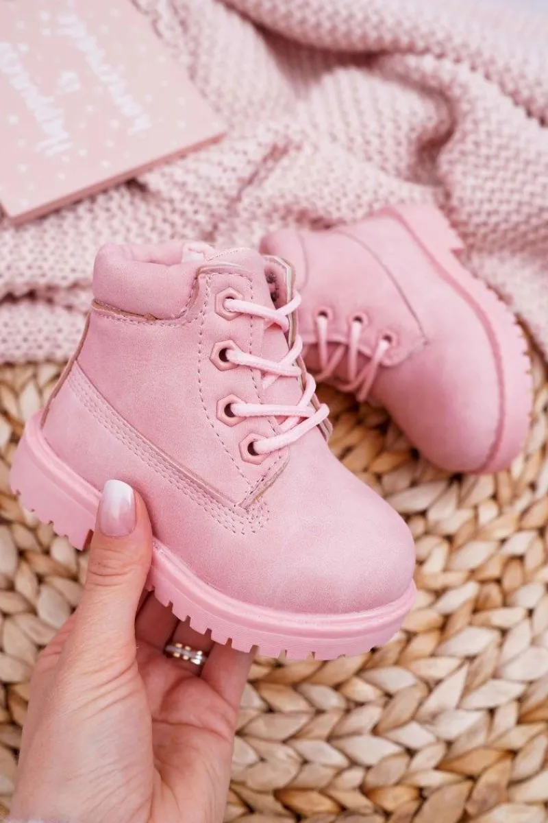 Boto Dziecięce Trapery Botki Pudrowy Róż Dexter