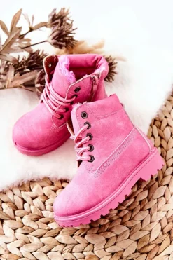 Chłopięce|Dziewczęce>Boto Dziecięce Trapery Botki Różowe Milos