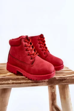 Online Boto Dziecięce Trapery Botki Z Suwakiem Czerwone Dexter