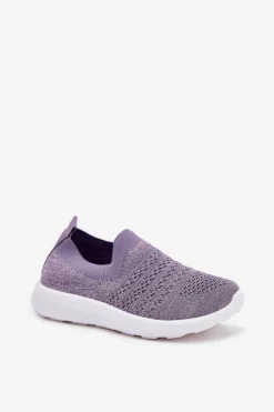 Boto Dziecięce Wsuwane Buty Sportowe Fioletowe Grinala Fioletowy