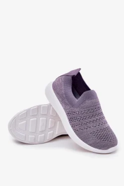 Boto Dziecięce Wsuwane Buty Sportowe Fioletowe Grinala Fioletowy