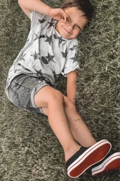 Sale Dziecięce Wsuwane Tenisówki Slip-On Big Star HH374013 Czarne Dzieci Chłopięce|Chłopięce