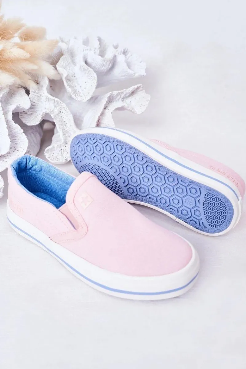 Dziewczęce|Dziewczęce>Big Star Shoes Dziecięce Wsuwane Tenisówki Slip-On Big Star HH374009 Różowe