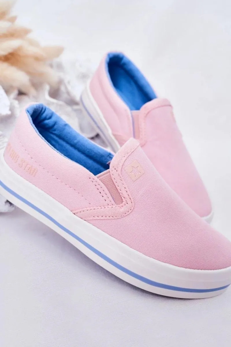 Dziewczęce|Dziewczęce>Big Star Shoes Dziecięce Wsuwane Tenisówki Slip-On Big Star HH374009 Różowe