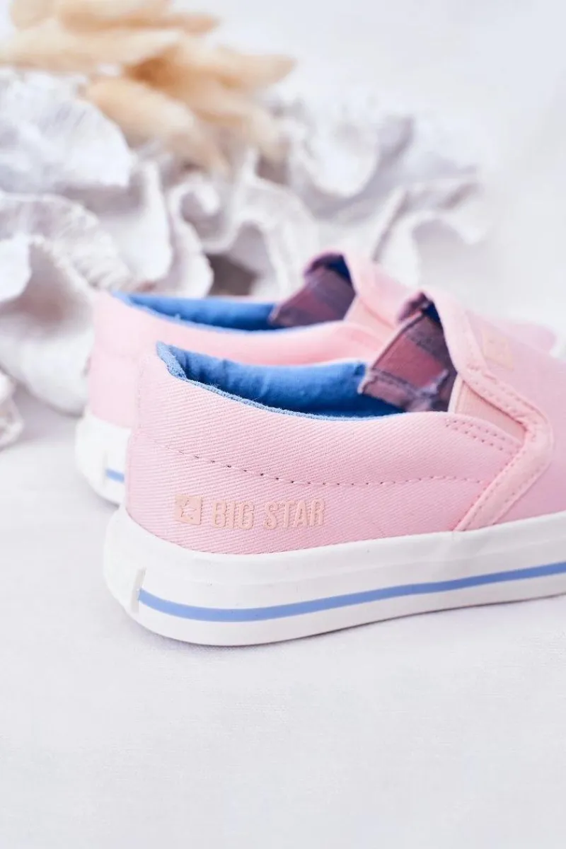 Dziewczęce|Dziewczęce>Big Star Shoes Dziecięce Wsuwane Tenisówki Slip-On Big Star HH374009 Różowe