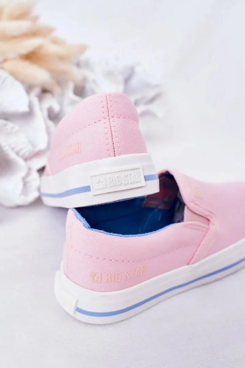 Dziewczęce|Dziewczęce>Big Star Shoes Dziecięce Wsuwane Tenisówki Slip-On Big Star HH374009 Różowe