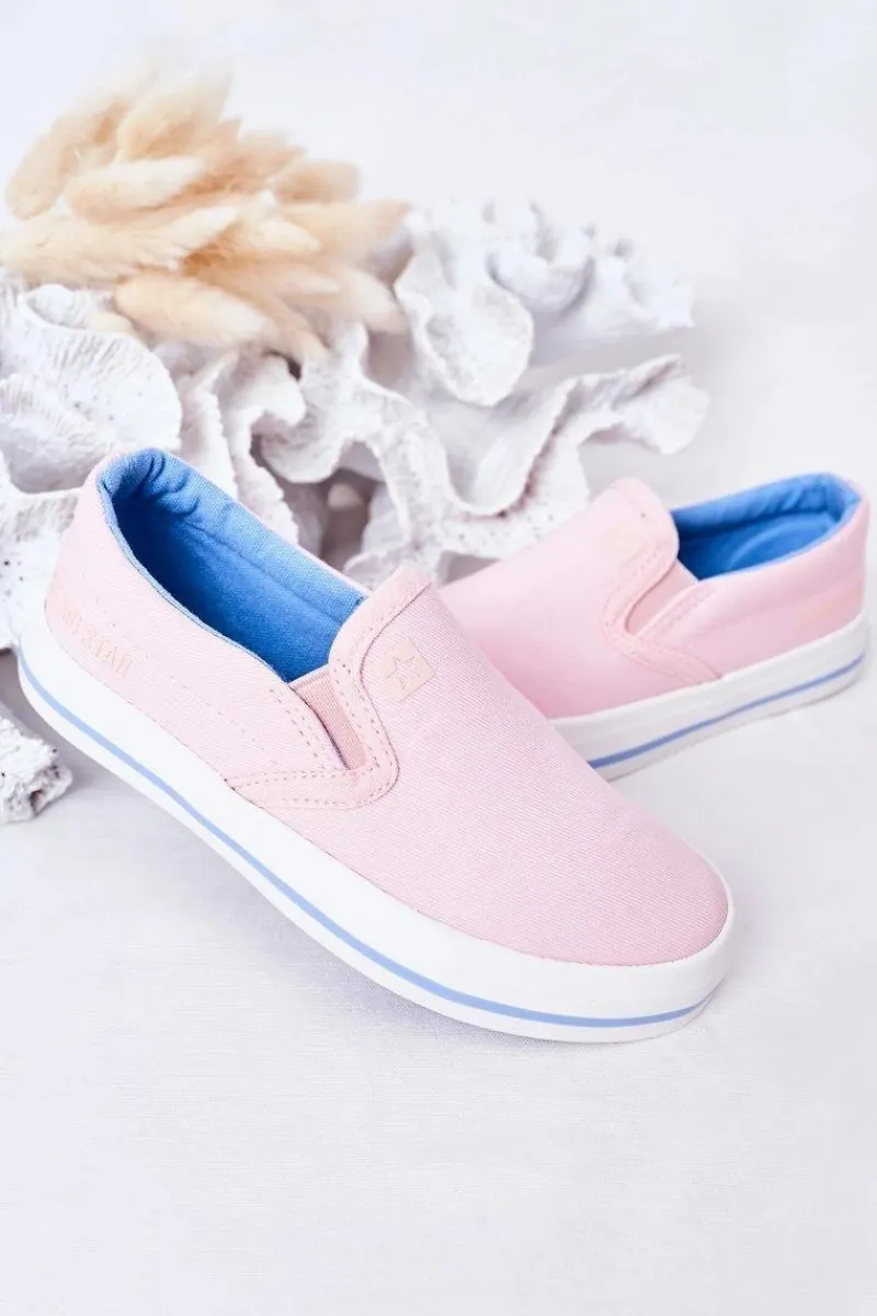 Dziewczęce|Dziewczęce>Big Star Shoes Dziecięce Wsuwane Tenisówki Slip-On Big Star HH374009 Różowe