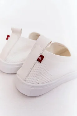 Clearance Big Star Shoes Dziecięce Wsuwane Tenisówki Slip-On Big Star HH374105 Białe