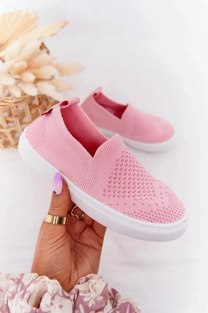 Hot Big Star Shoes Dziecięce Wsuwane Tenisówki Slip-On Big Star HH374103 Różowe