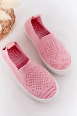 Hot Big Star Shoes Dziecięce Wsuwane Tenisówki Slip-On Big Star HH374103 Różowe