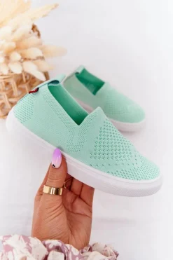 Chłopięce|Dziewczęce>Big Star Shoes Dziecięce Wsuwane Tenisówki Slip-On Big Star HH374101 Miętowe