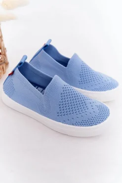 Discount Dziecięce Wsuwane Tenisówki Slip-On Big Star HH374108 Niebieskie Dzieci Chłopięce|Dziewczęce