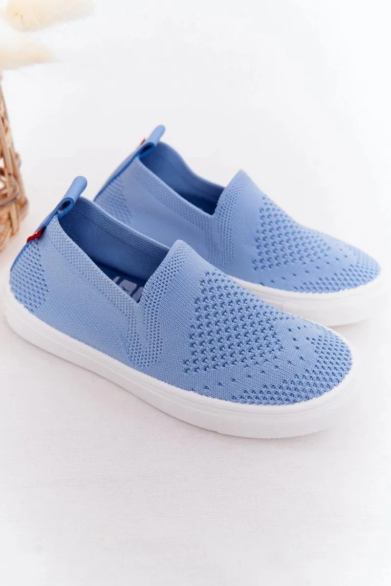 Discount Dziecięce Wsuwane Tenisówki Slip-On Big Star HH374108 Niebieskie Dzieci Chłopięce|Dziewczęce