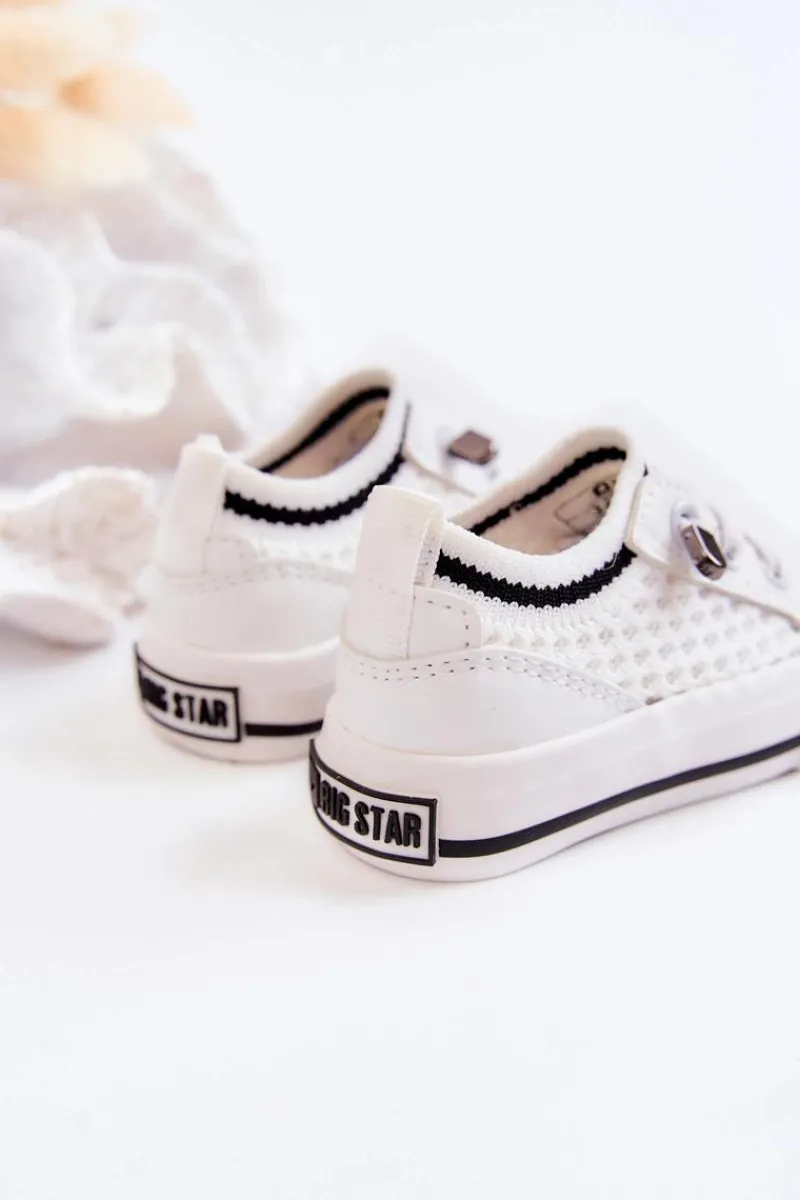 Clearance Big Star Shoes Dziecięce Wsuwane Trampki Big Star JJ374391 Białe