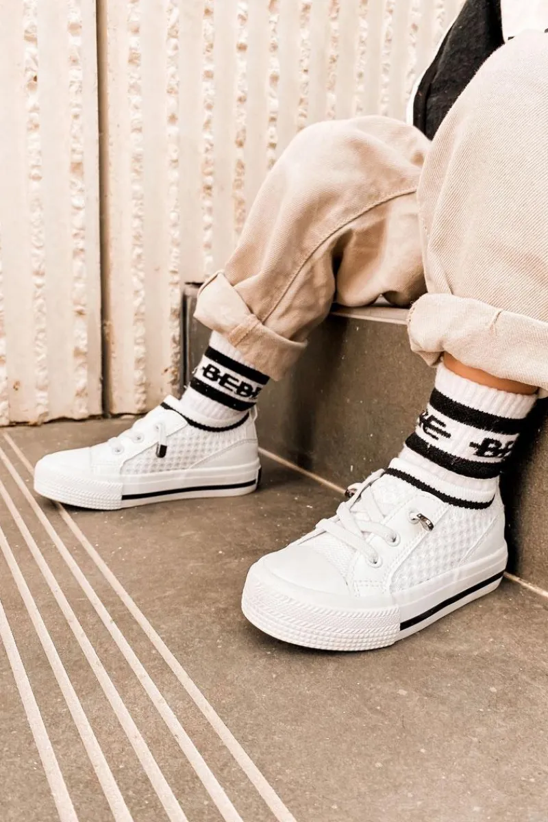 Clearance Big Star Shoes Dziecięce Wsuwane Trampki Big Star JJ374391 Białe