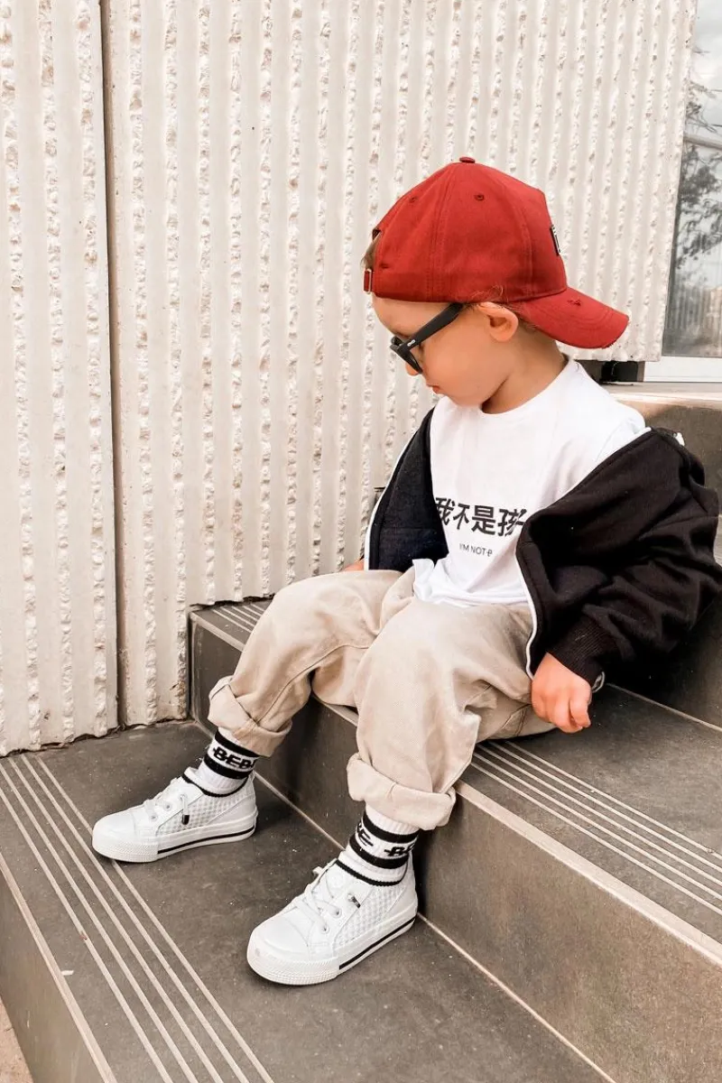 Clearance Big Star Shoes Dziecięce Wsuwane Trampki Big Star JJ374391 Białe