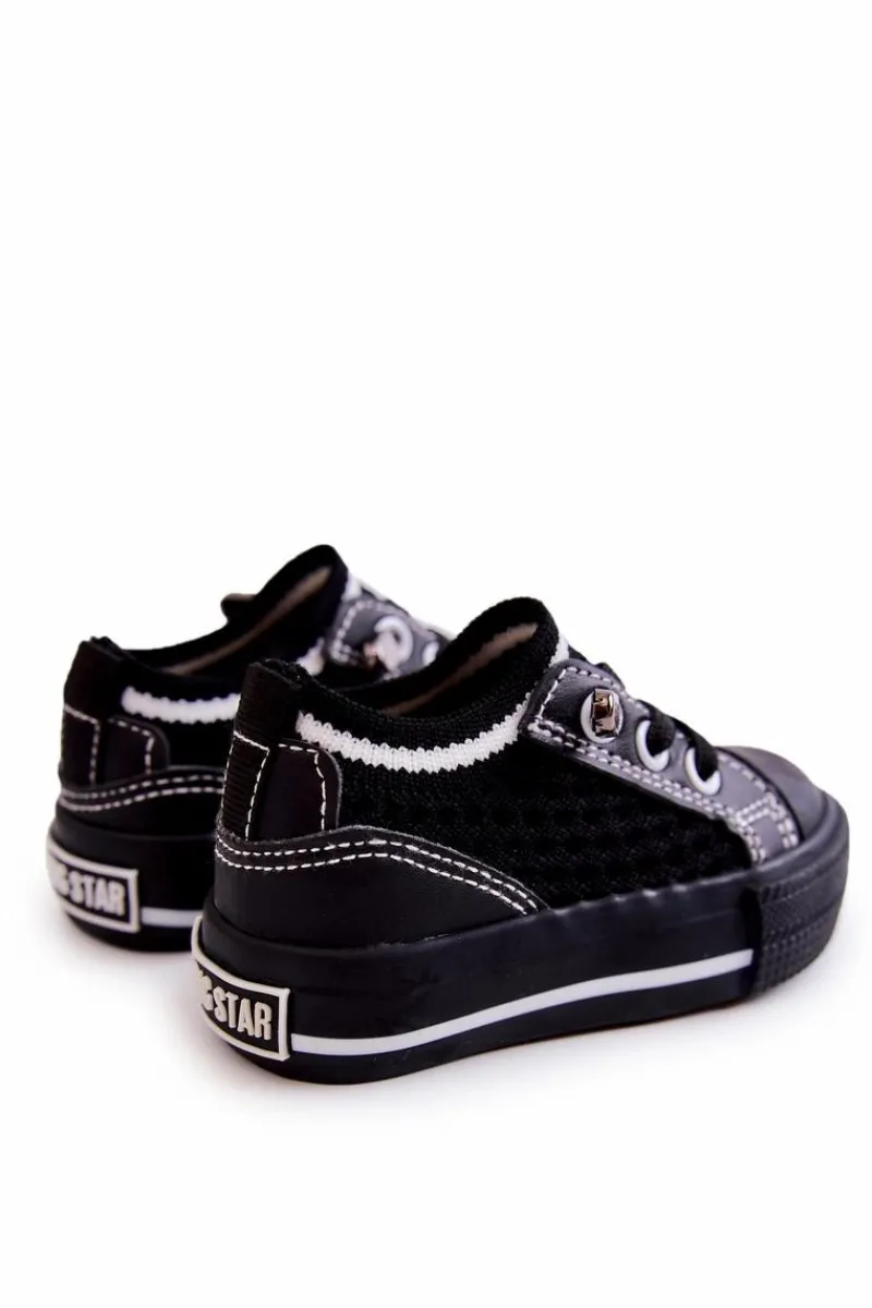 Chłopięce|Dziewczęce>Big Star Shoes Dziecięce Wsuwane Trampki Big Star JJ374393 Czarne