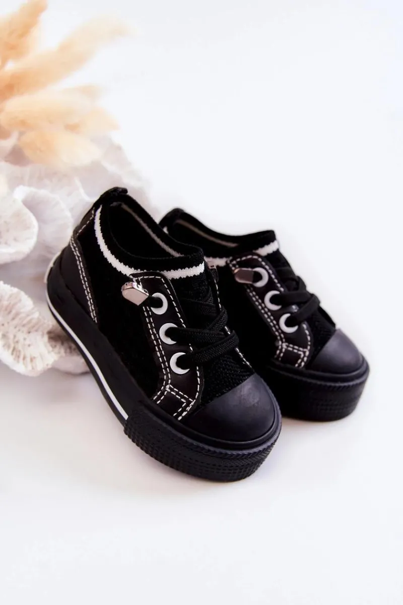 Chłopięce|Dziewczęce>Big Star Shoes Dziecięce Wsuwane Trampki Big Star JJ374393 Czarne